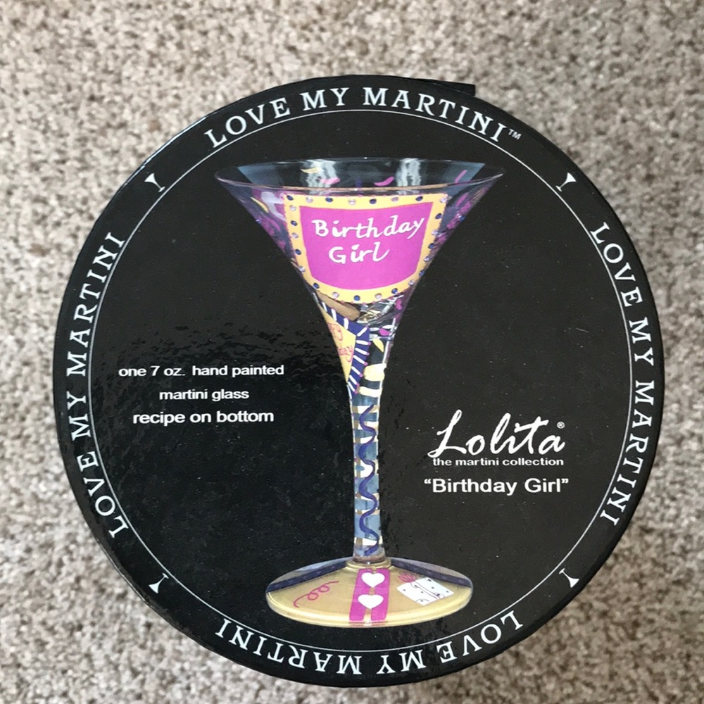 Birthday girl martini glass